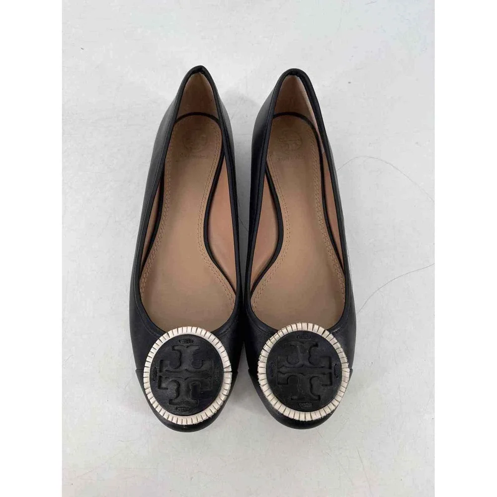 Shoe Size 9 Tory Burch Black Leather Flats